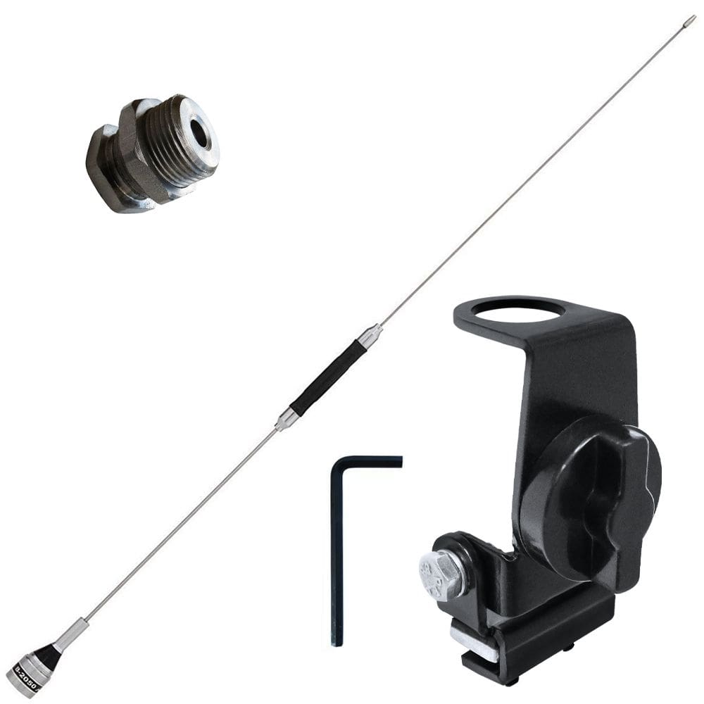 Kit Enfeite Antena Px 67cm Suporte Mini Porta Malas Capu Parafusos Fixação