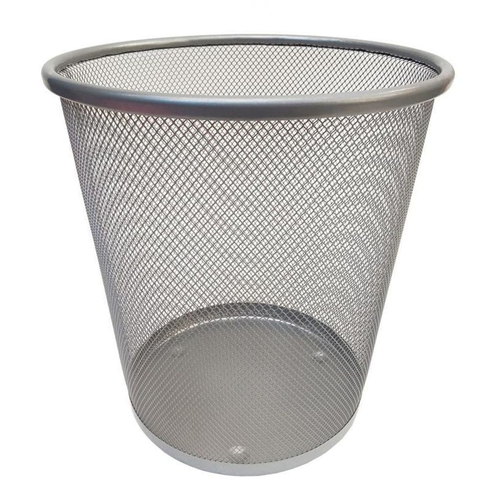 Lixeira cesto amarado prata 10l