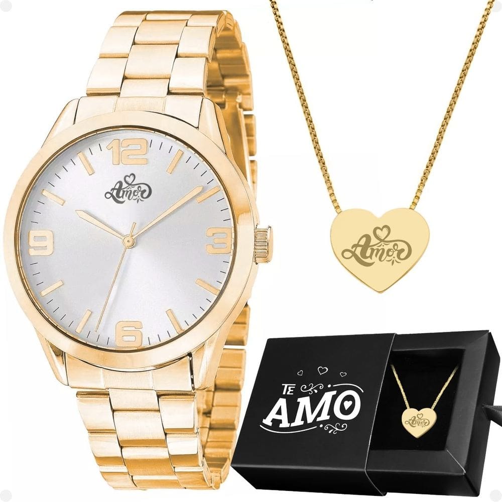 Relogio feminino banhado aço qualidade premium presente moda