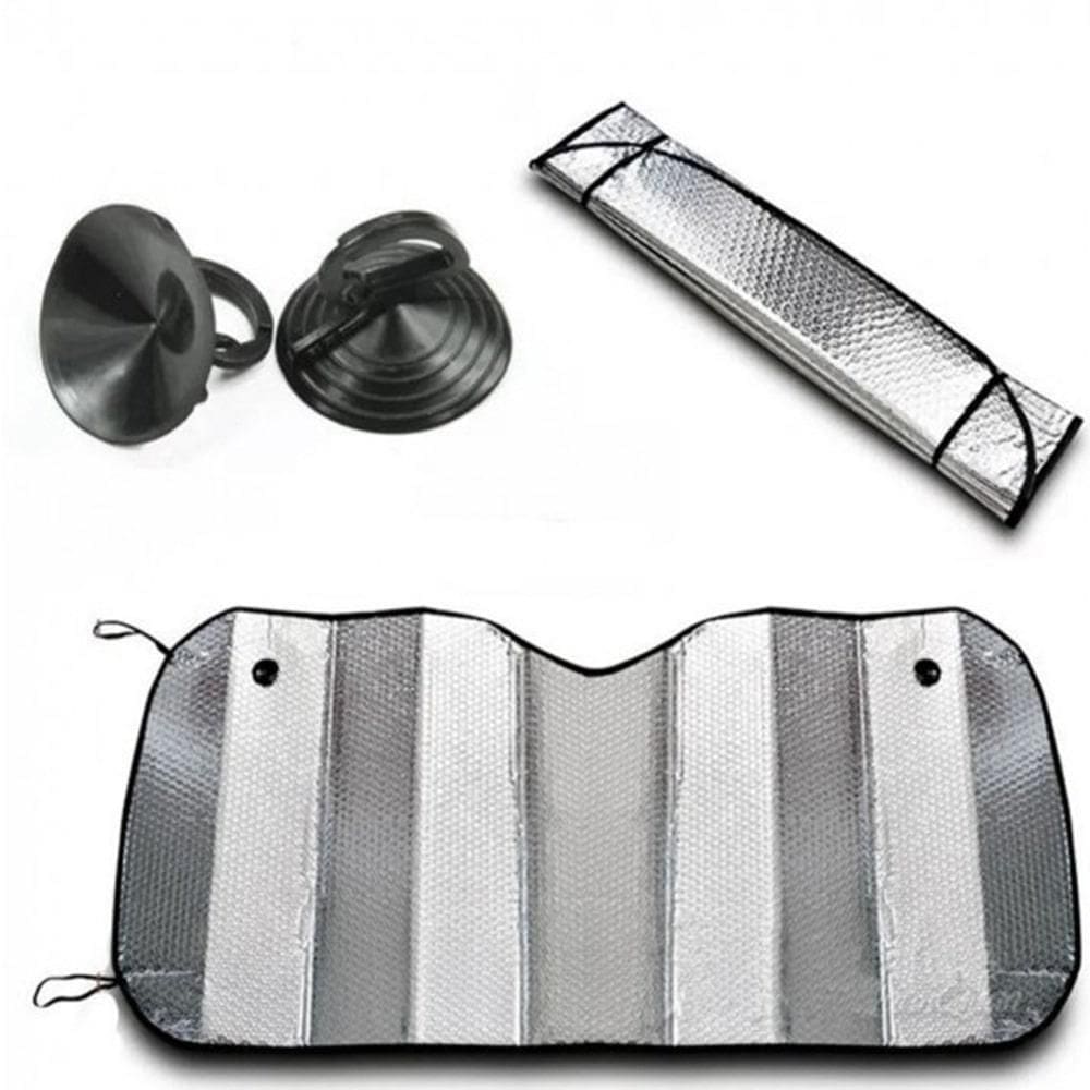 Kit c/2 protetor solar parabrisas quebra sol carros 125x60cm