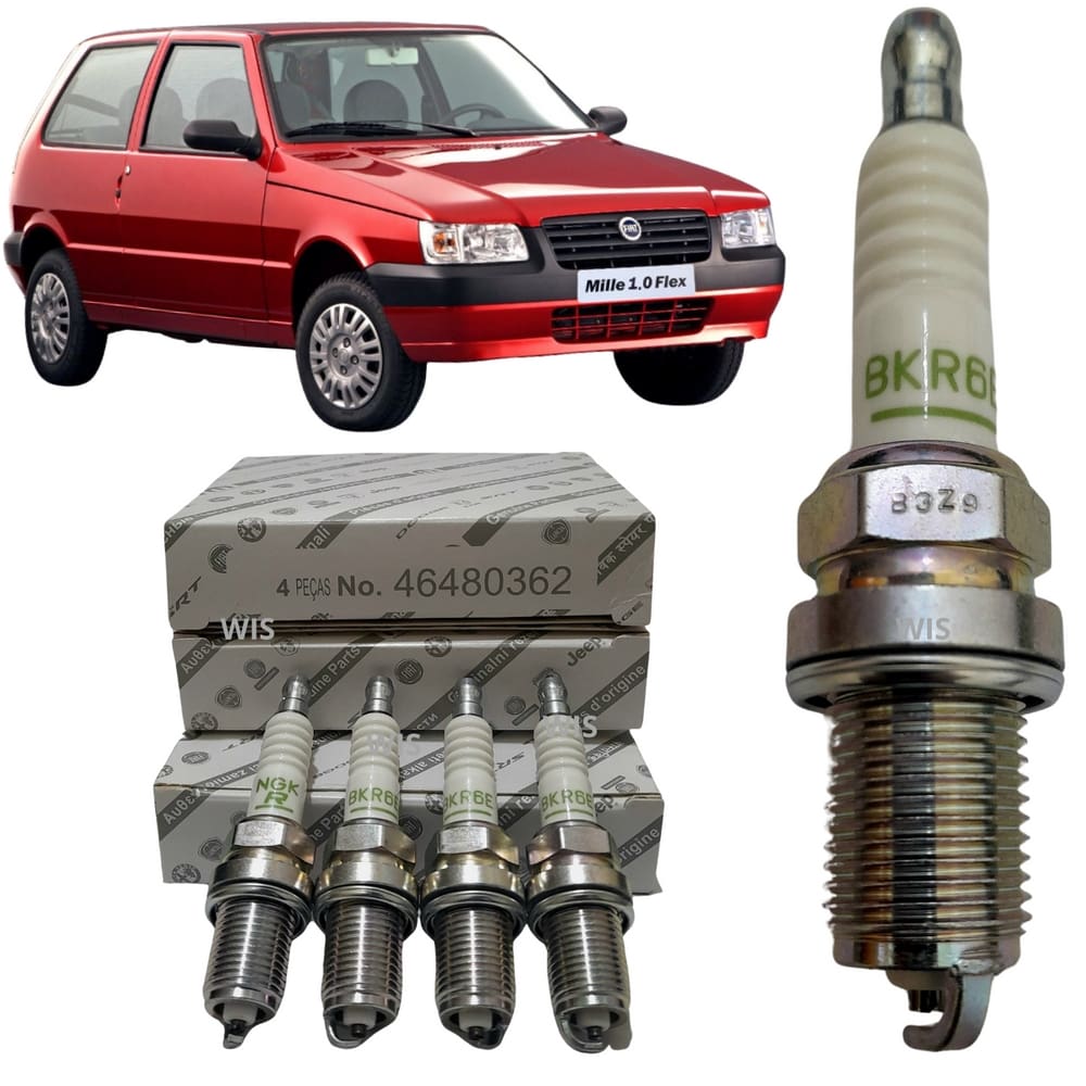 Jogo Velas Fiat Uno 1.0 Fire 1.3 Mpi 46480362