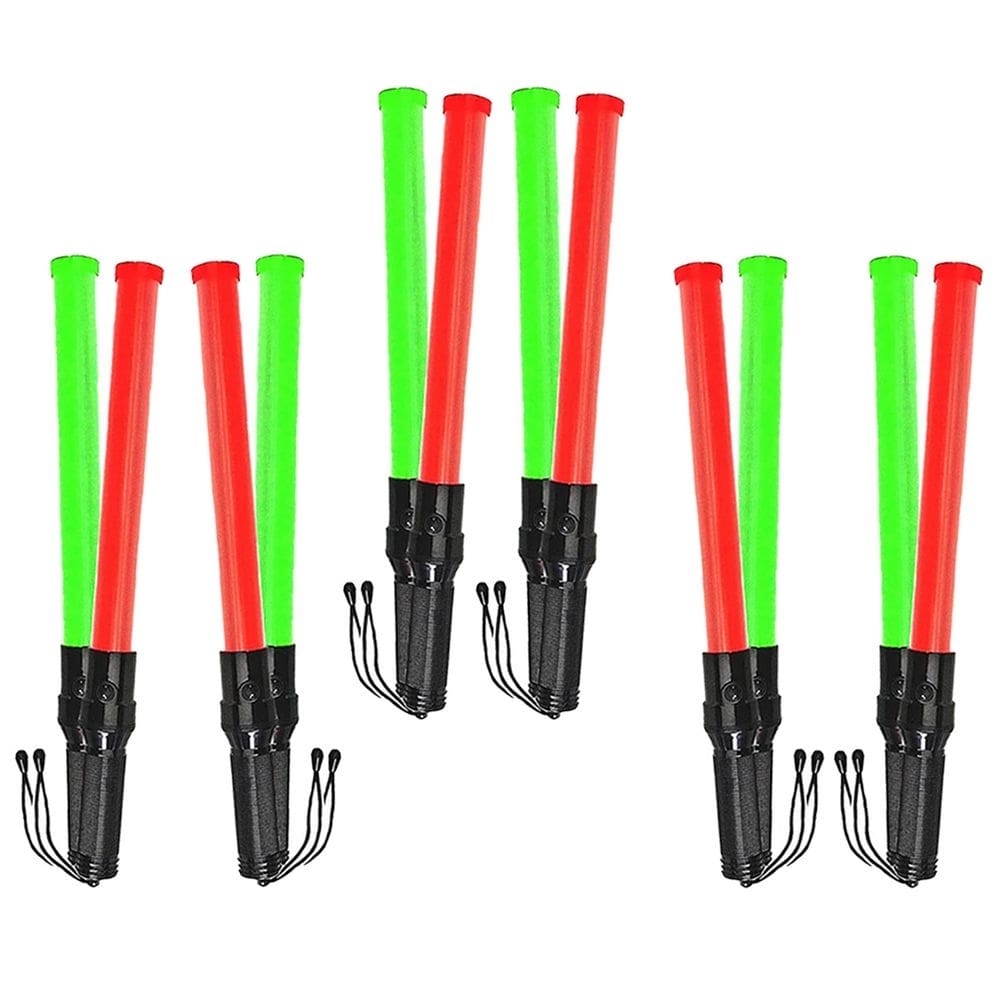 Bastao Sinalizador 2 Cores Led Kit 6 Unidades Fluorescente Sinalizaçao Emergencia