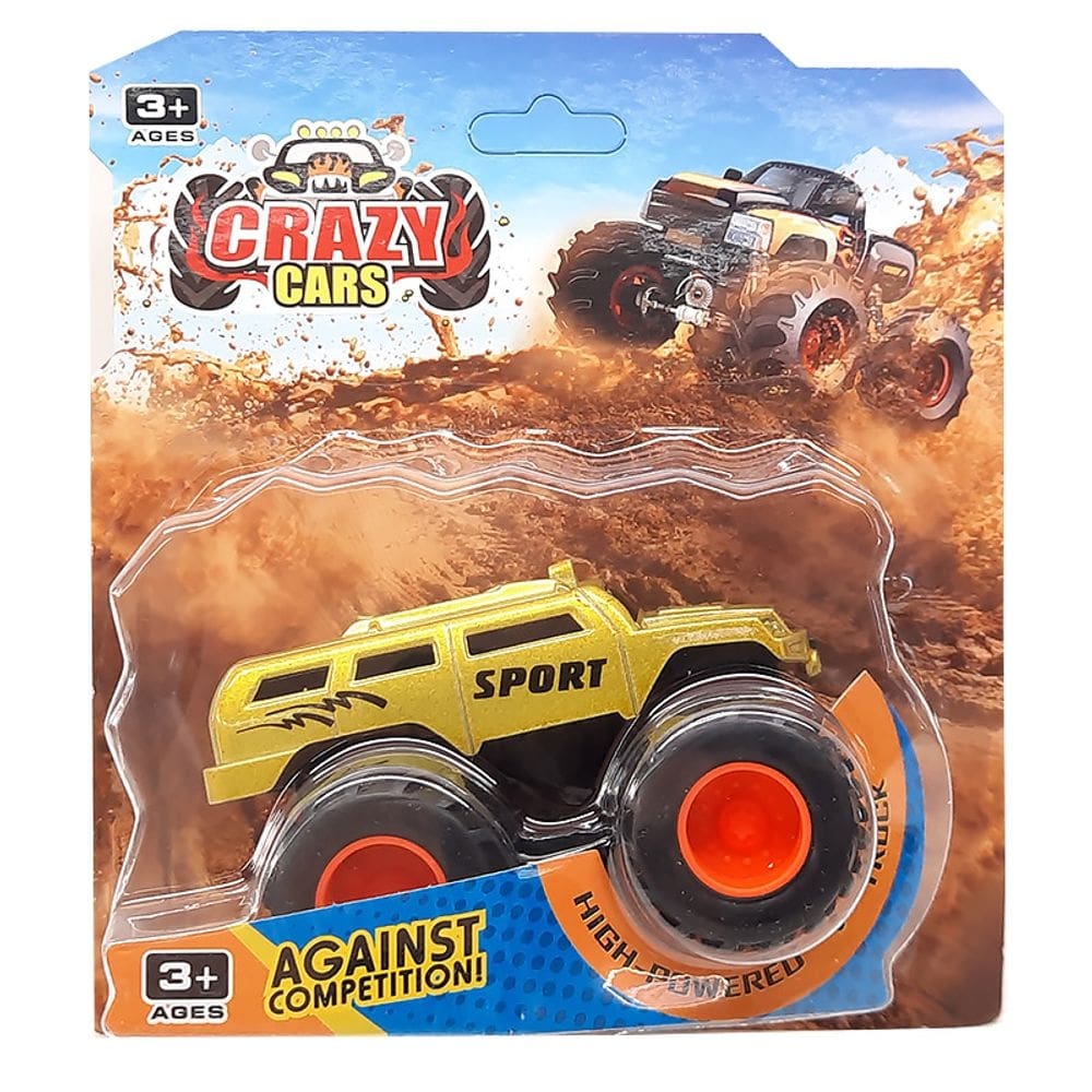 Monster Truck Crazy Cars Amarelo Brilhoso Sport RL071-3 - Dorémi