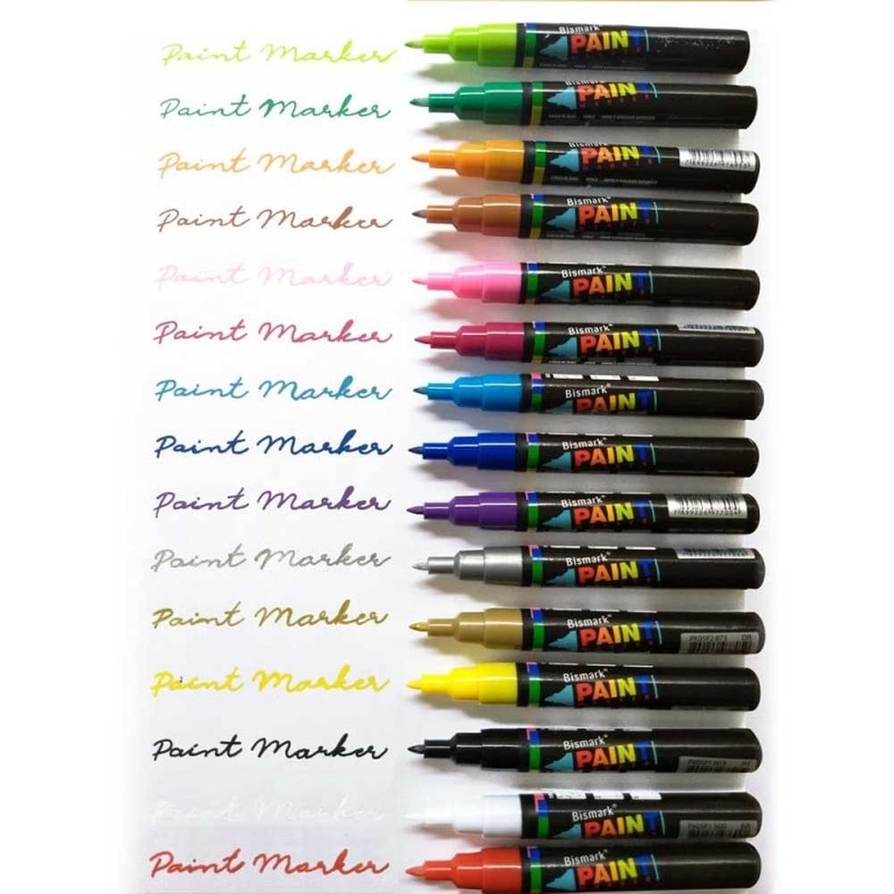Marcador Artisico Paint Marker 15 Cores Bismark