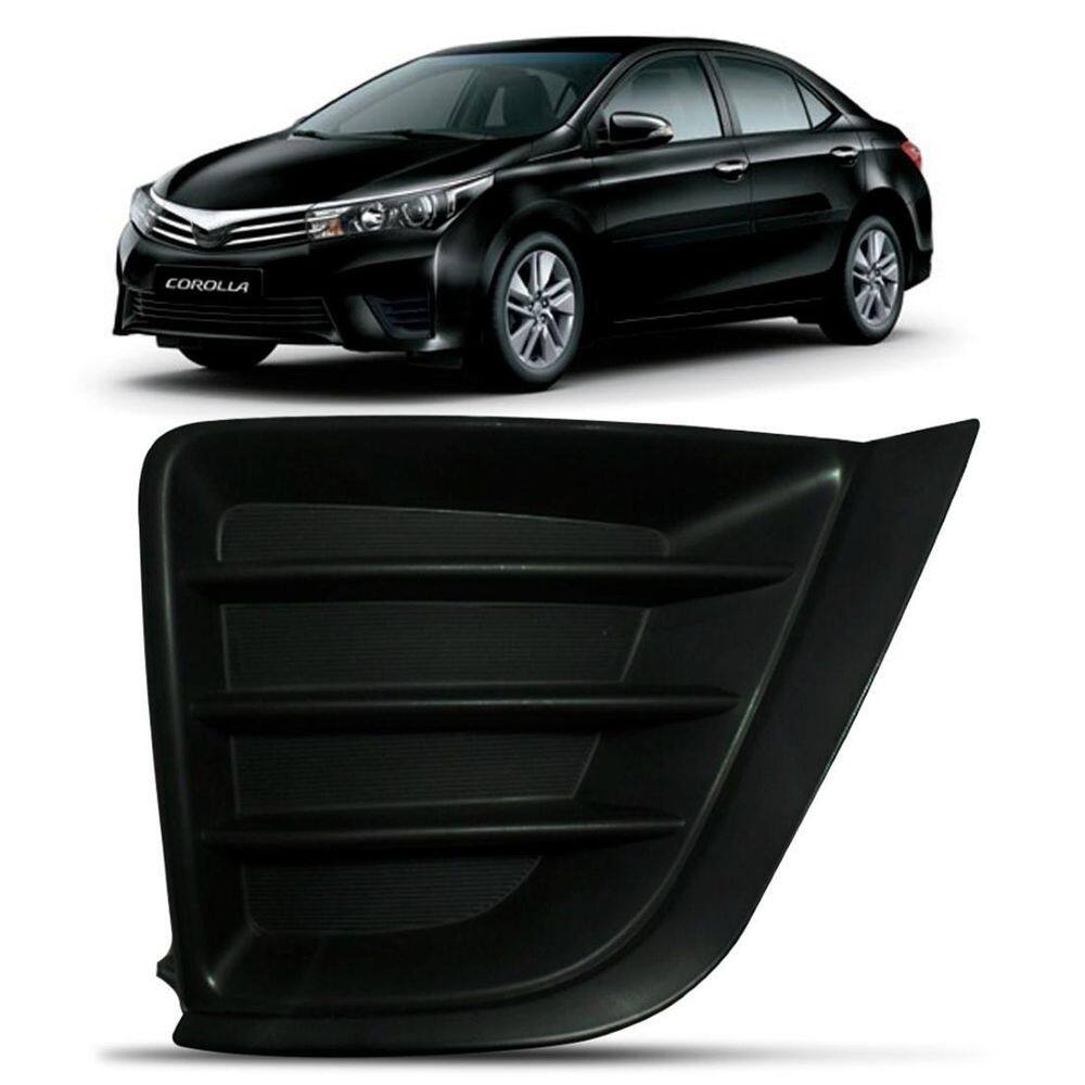 Moldura farol milha corolla 2015 a 2017 preta sem furo