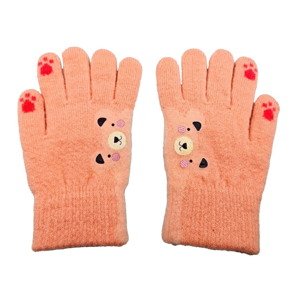 Luva infantil Menina Bichinho para 3 a 8 anos de Frio inverno Quentinha