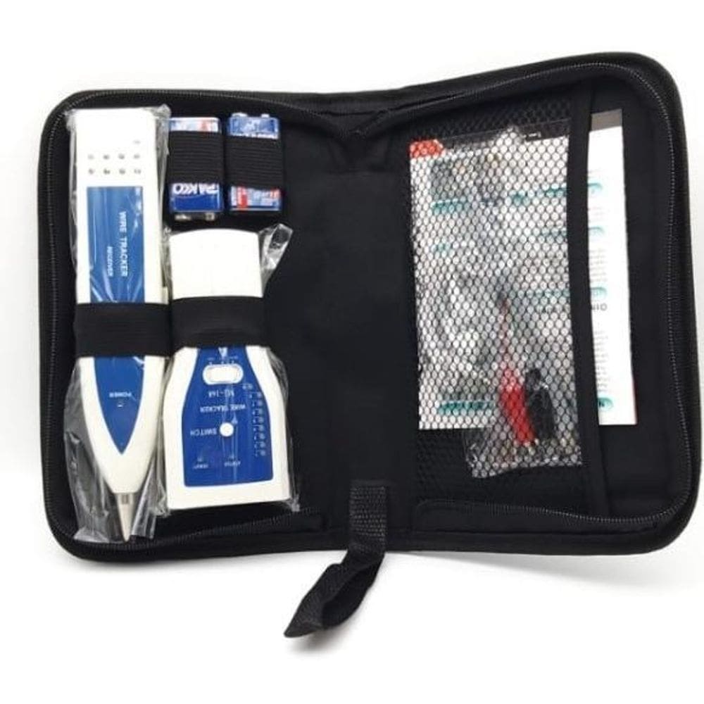 Kit localizador de cabos rj11 rj45 zumbidor + testador rede