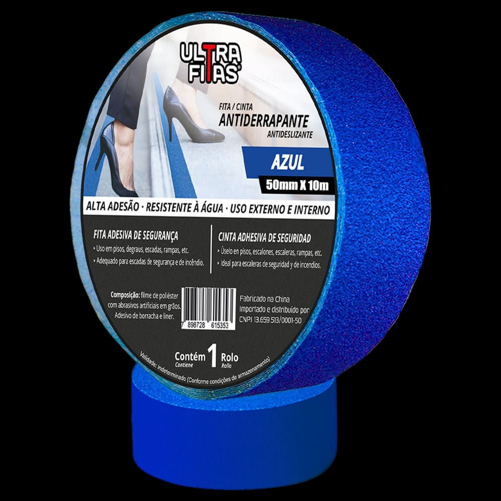Fita Antiderrapante 50 mm X 10 Metros - Azul