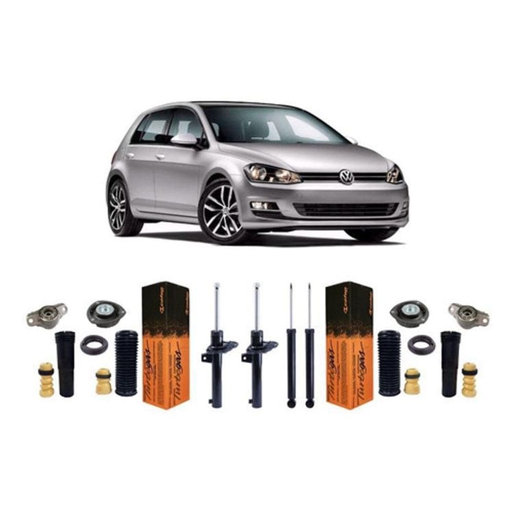 Amortecedor + kit dianteiro traseiro golf tsi 2013 a 2019