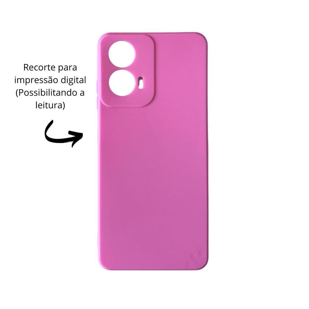 Capa aveludada compatível motorola moto g04 recorte digital