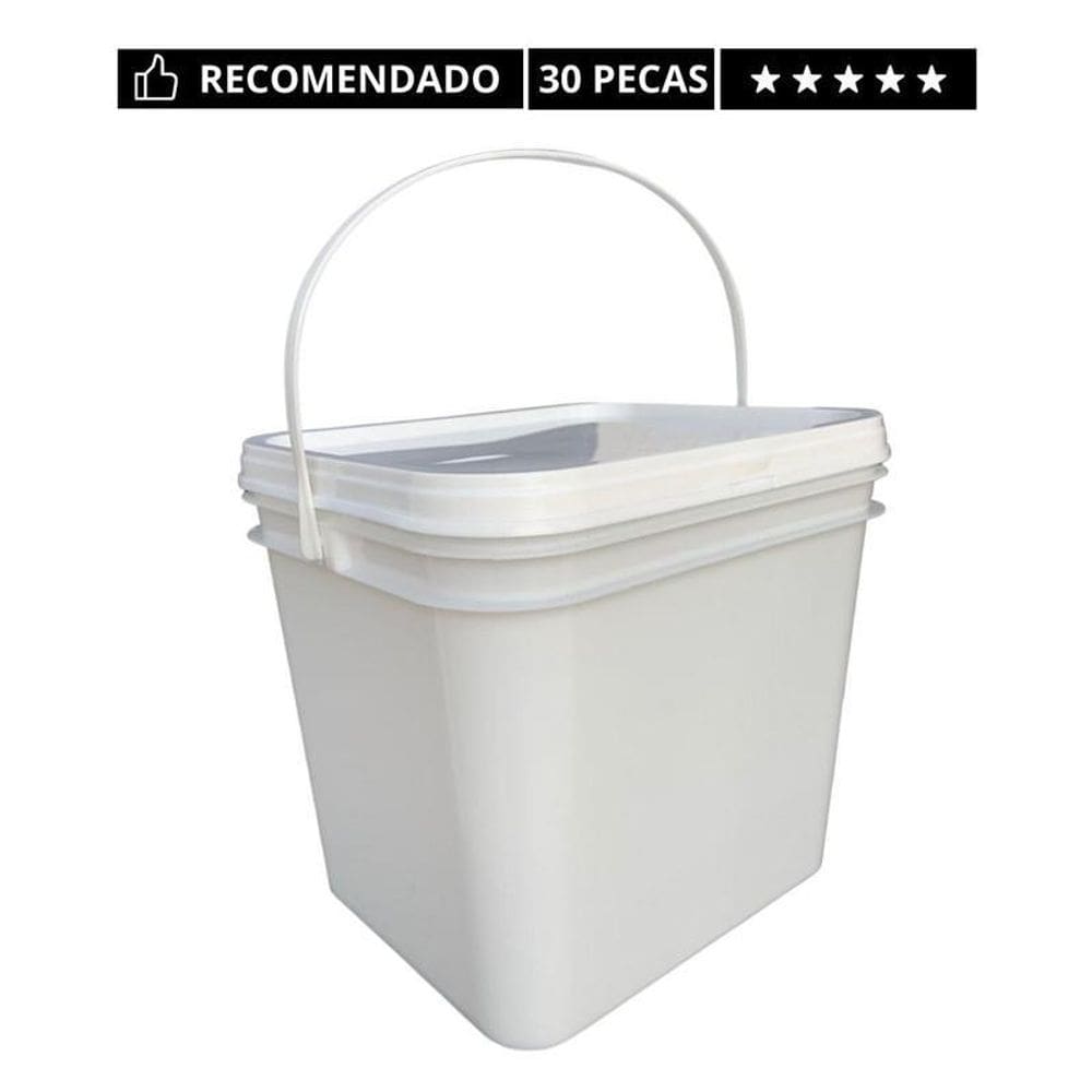 Balde 3l retang p fermentação-30 un