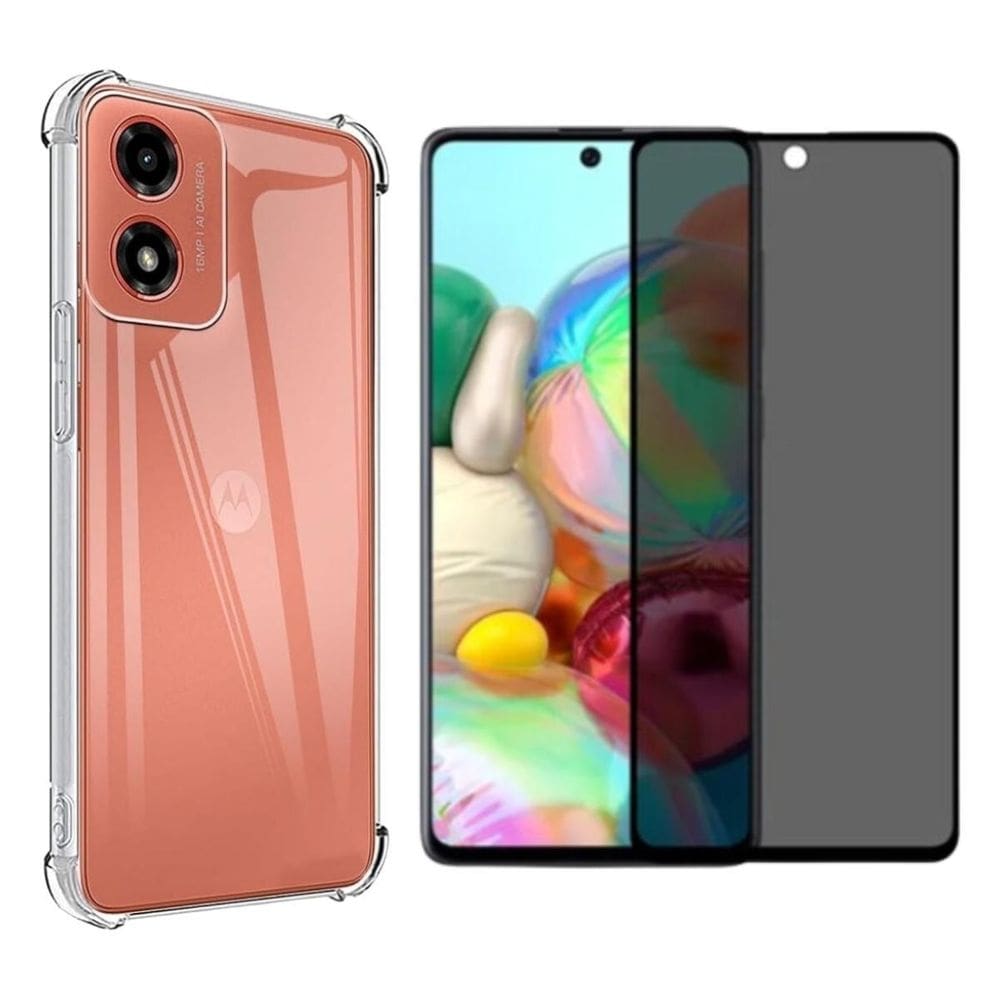 Capa Capinha Antishock Moto G14 + Pelicula De Privacidade