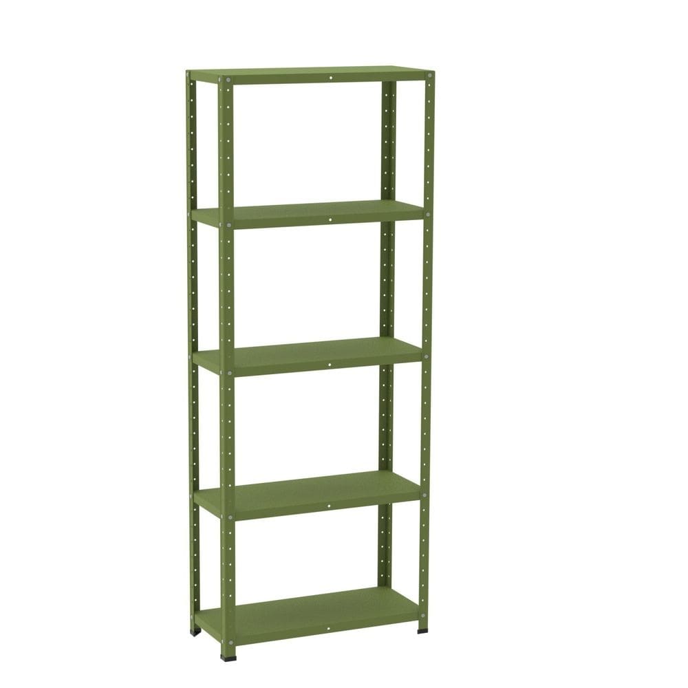 Estante com Estrutura Metálica com 5 Prateleiras Espresso Móveis Verde Miró