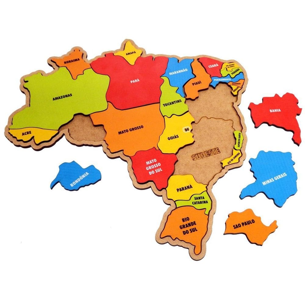 Quebra cabeça mapa do brasil - maninho