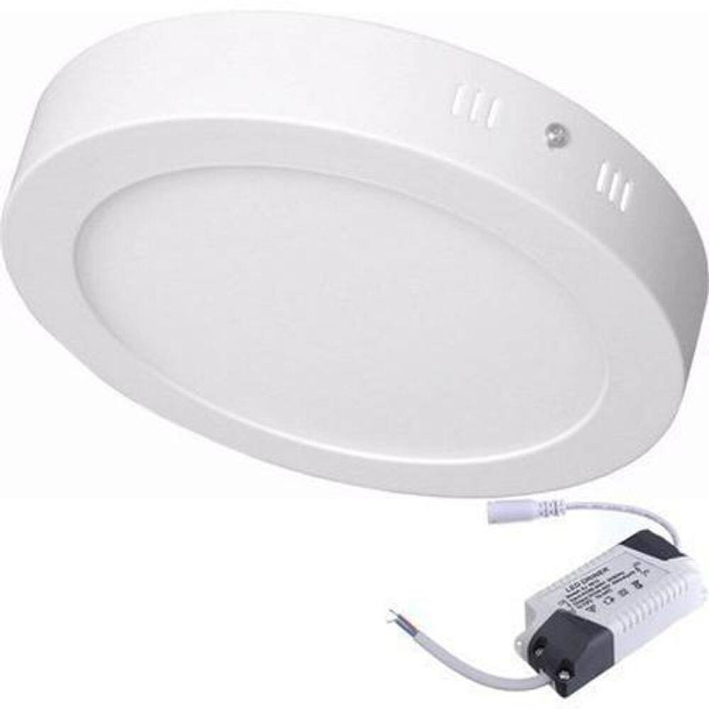 Plafon led 18w lux redondo sobrepor 3000k