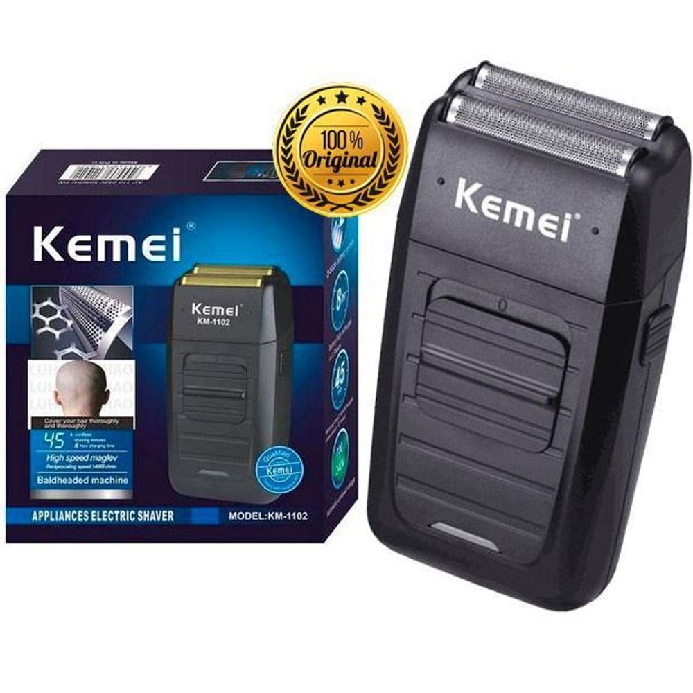 Maquina barbeador kemei shaver km 1102 bivolt top