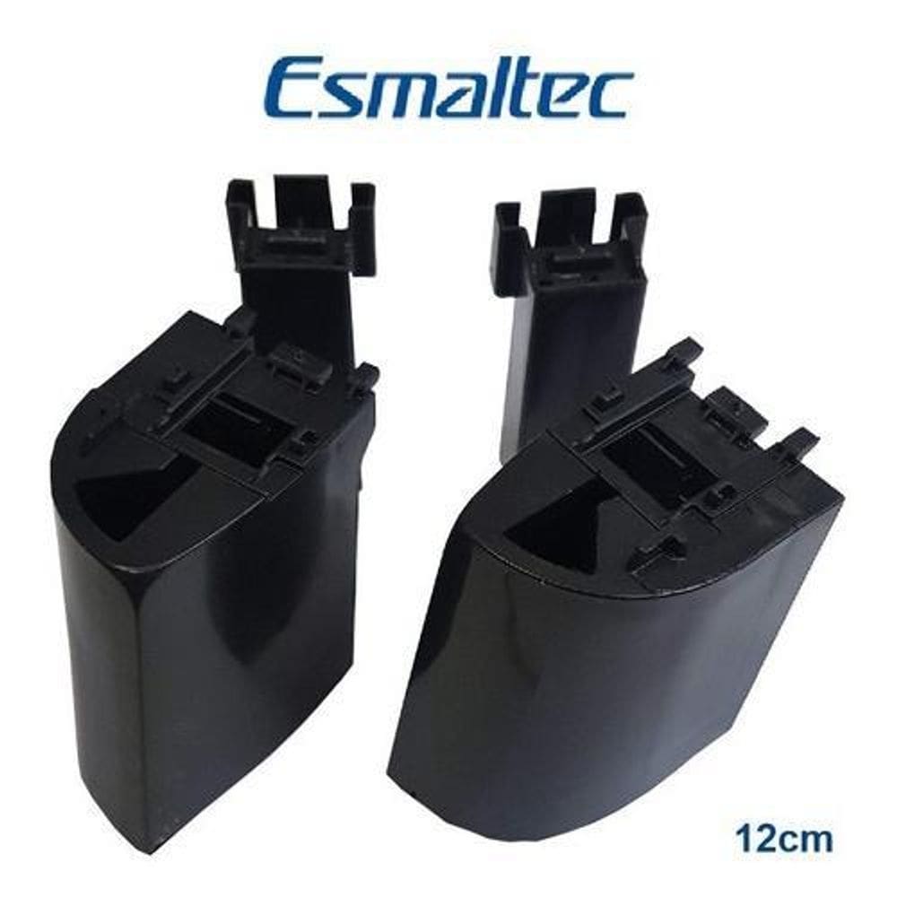 Kit pés 12cm preto para fogão esmaltec jade agata