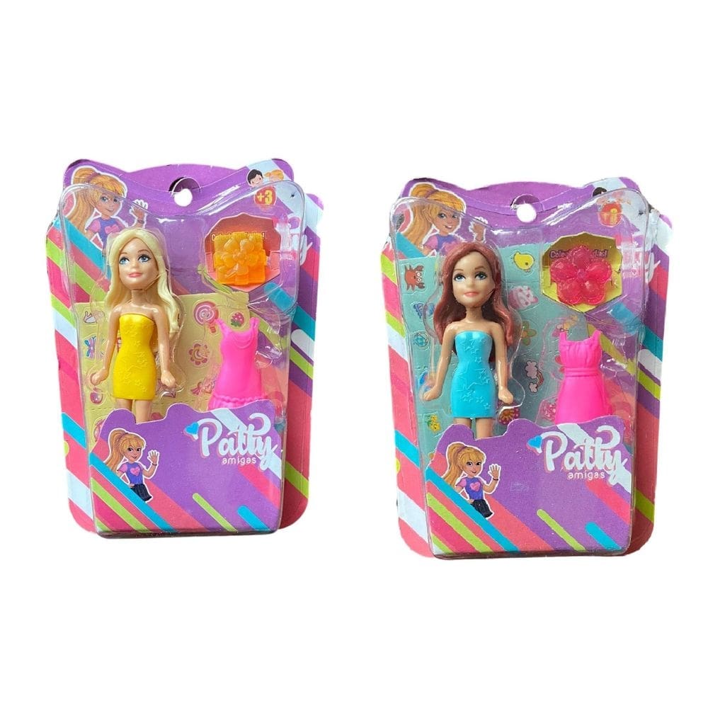 Kit 2 bonecas filme desenho tik tok com acessórios