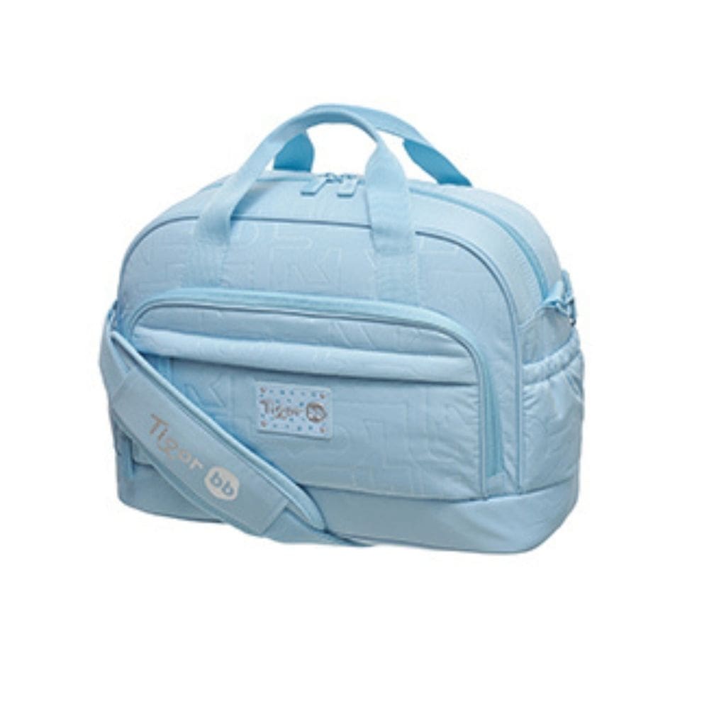 Mala Bolsa Maternidade Bebê Menino Tamanho Médio Cor Azul Tigor BB Tigre Reforçada Impermeável