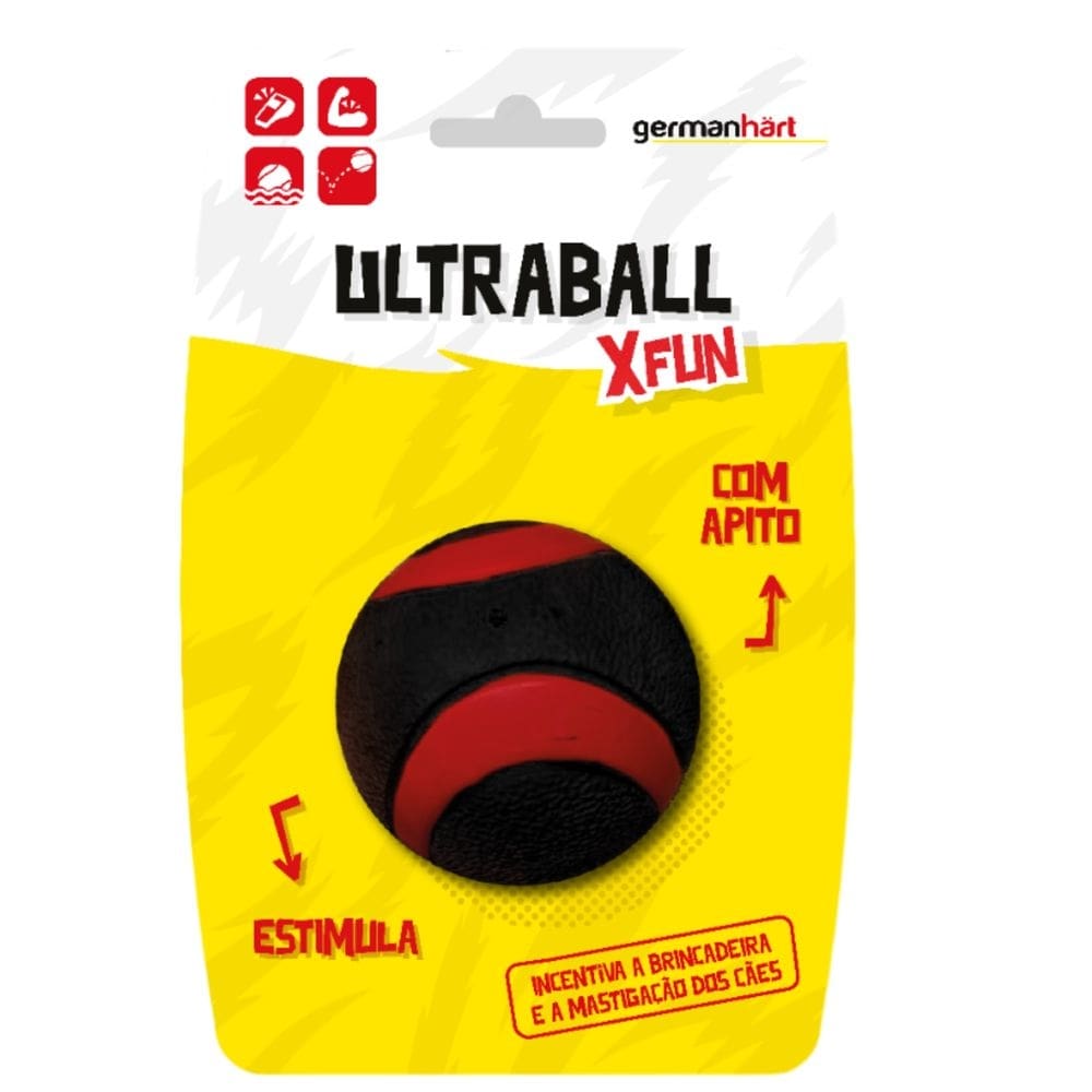 Brinquedo Ultraball Xfun Bola Flutuante Com Apito Para Cães Médio - Germanhart