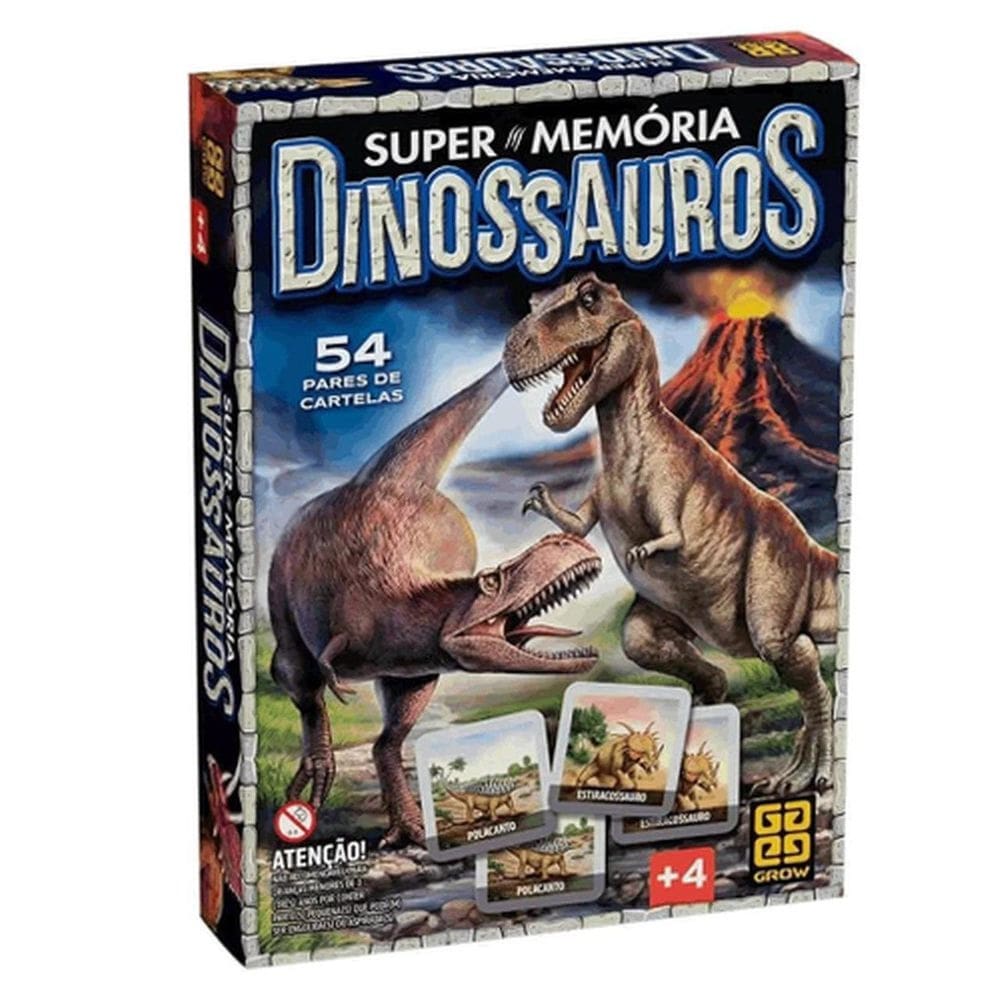 Jogo da memória super memória dinossauros grow - 04210