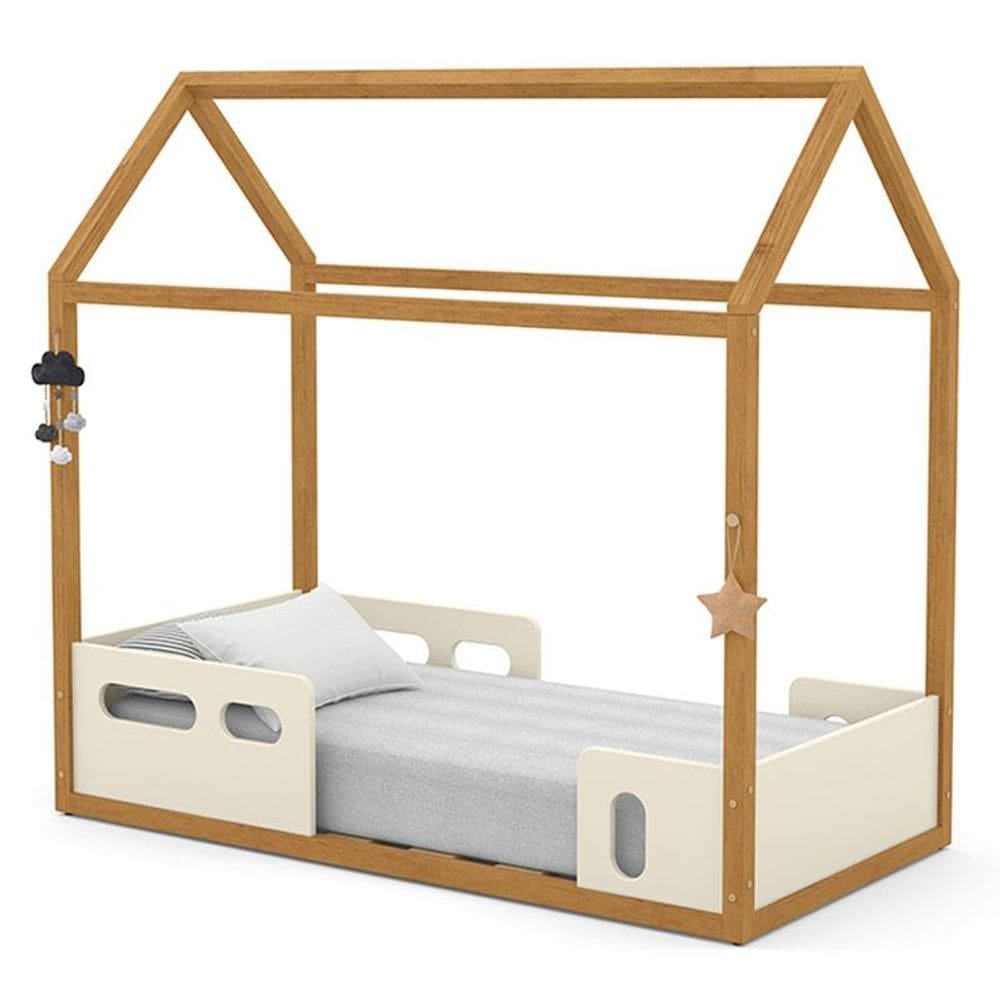 Mini Cama Montessoriana Liv Off White Freijó - Matic