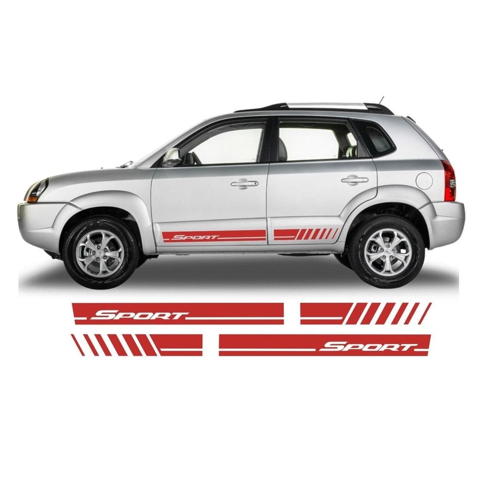 Adesivo lateral hyundai tucson ts1 acessórios fita faixa