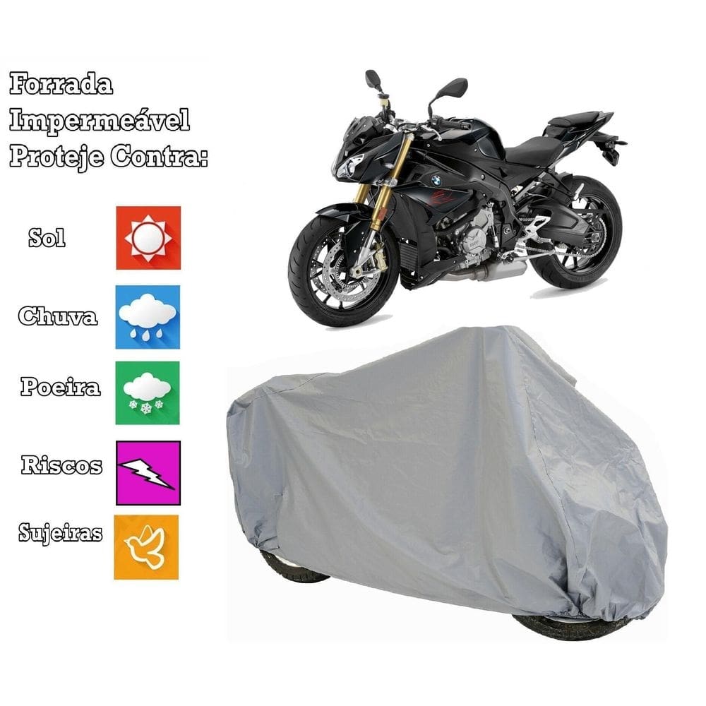 Capa cobrir moto bmw s1000r 100 % impermeável e 100% forrada