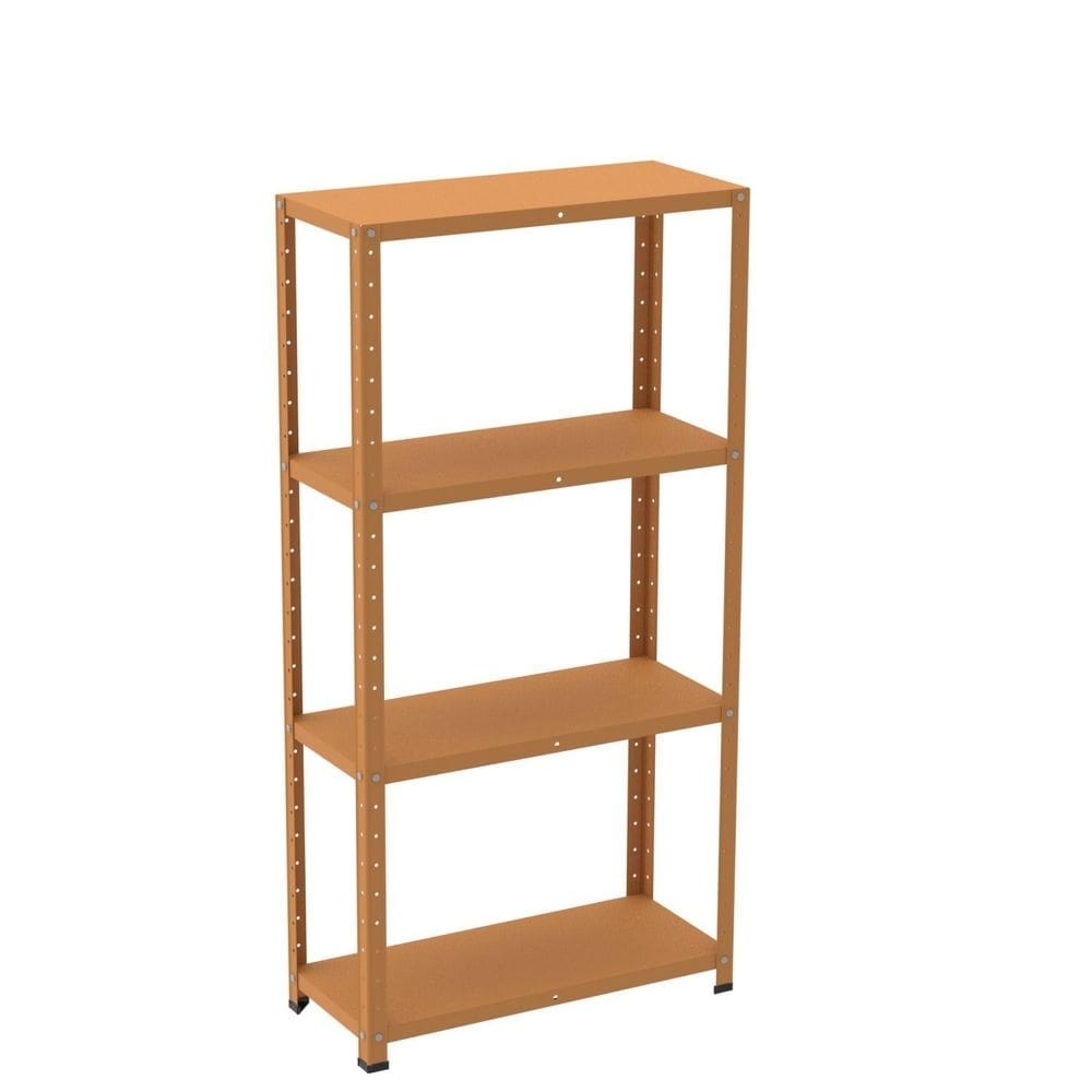 Estante com Estrutura Metálica com 4 Prateleiras Espresso Móveis Laranja Picasso