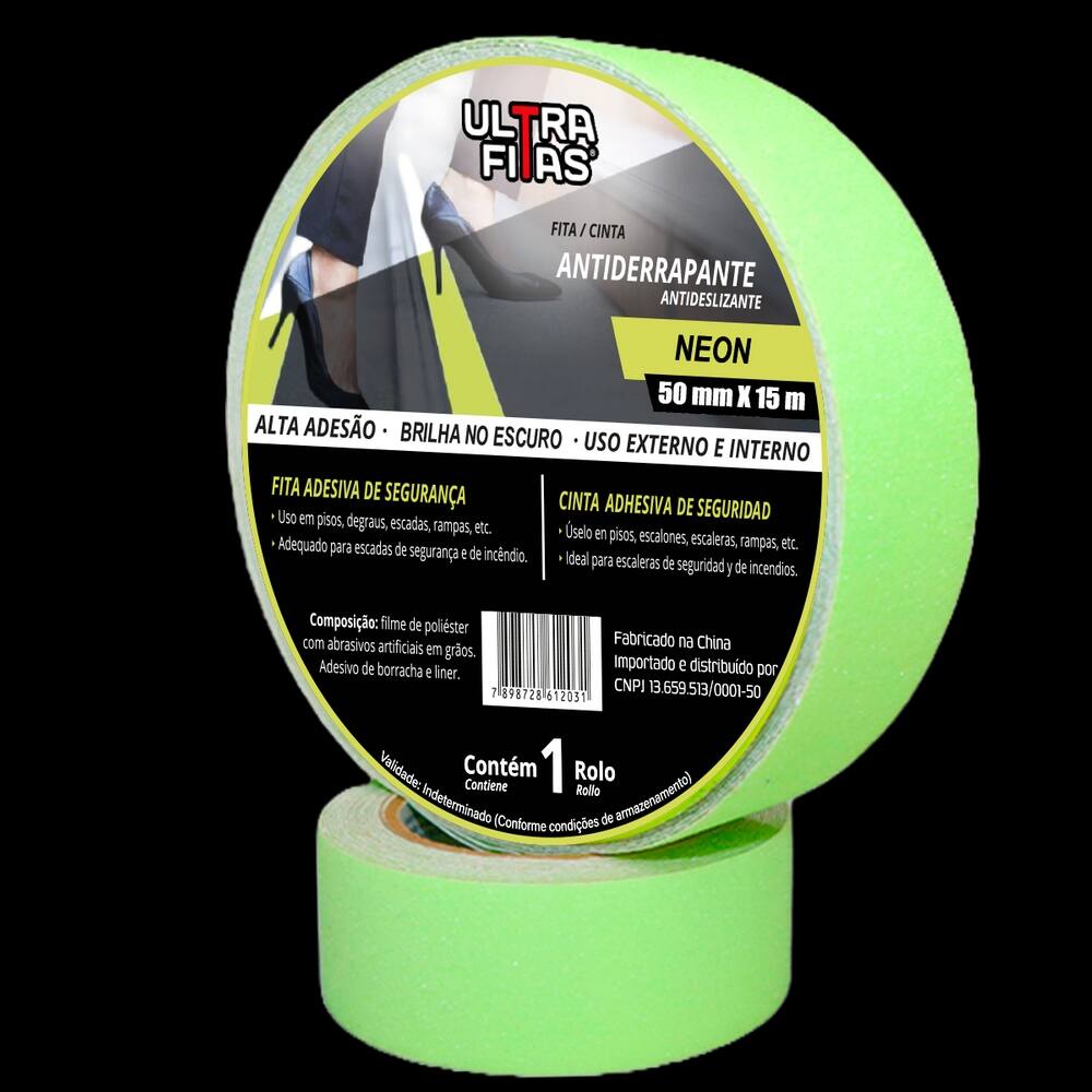 Fita Antiderrapante 50 mm X 15 metros - Neon Vagalume