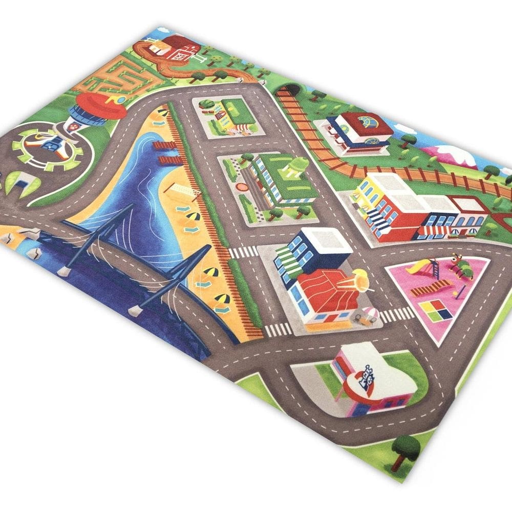 Tapete pista para carrinhos hotcars ilustrada 1,8x1,2m