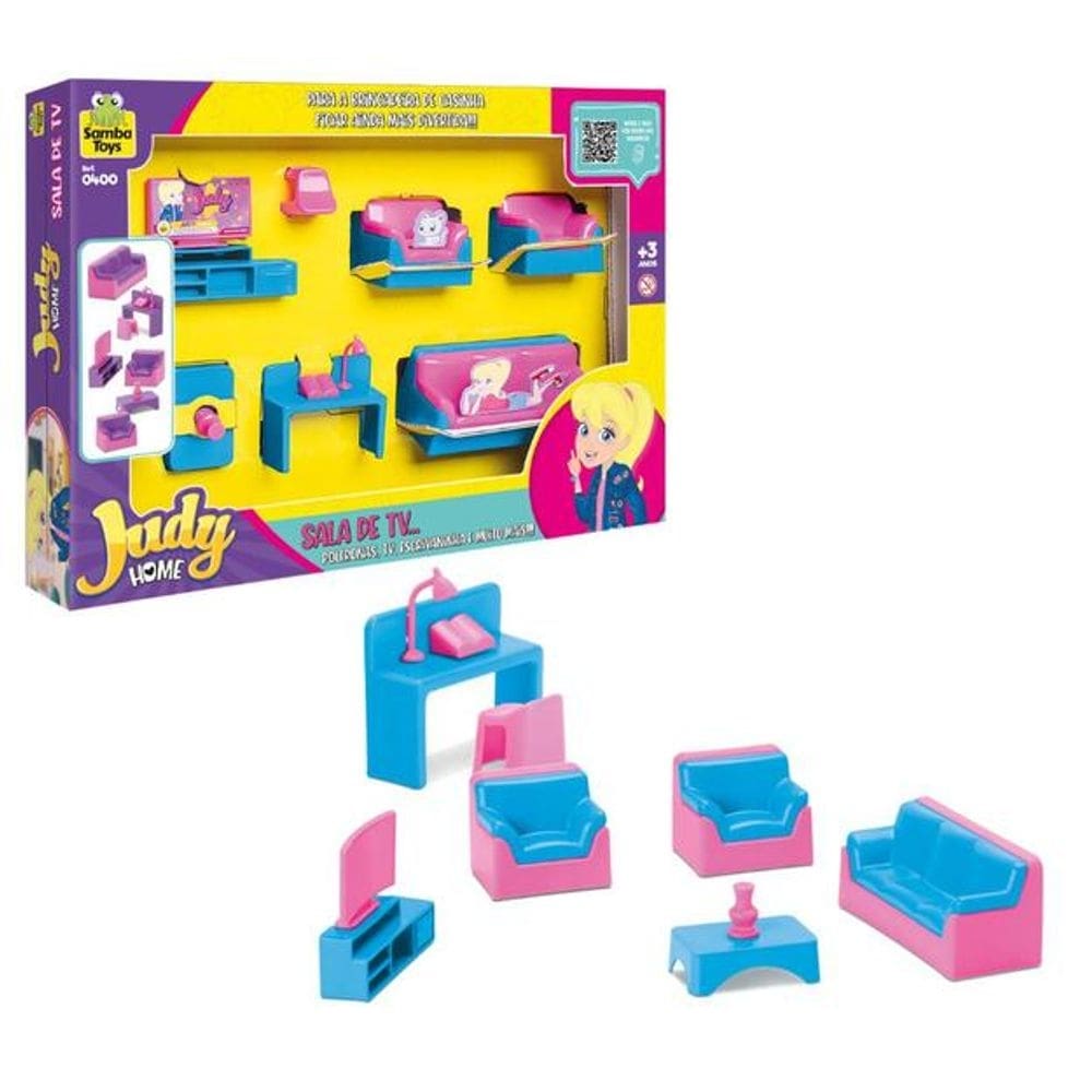 Brinquedo infantil Casinha- Casa sala de tv com moveis