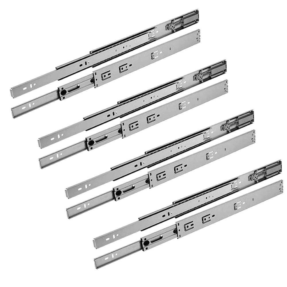 Corrediças telescópicas gaveta trilho zincada 40cm 4 pares