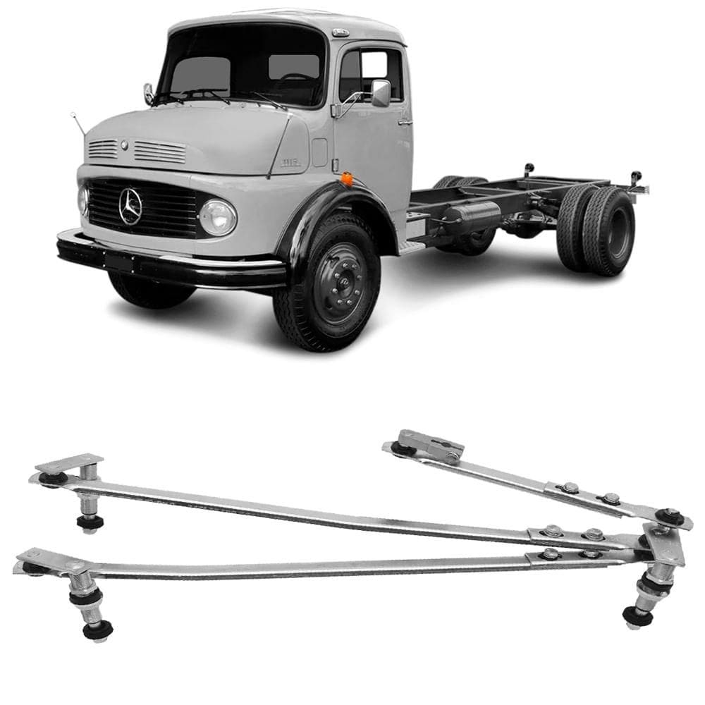 Kit Mecanismo Limpador MB 1513 2213 Cabine Alta Dianteiro