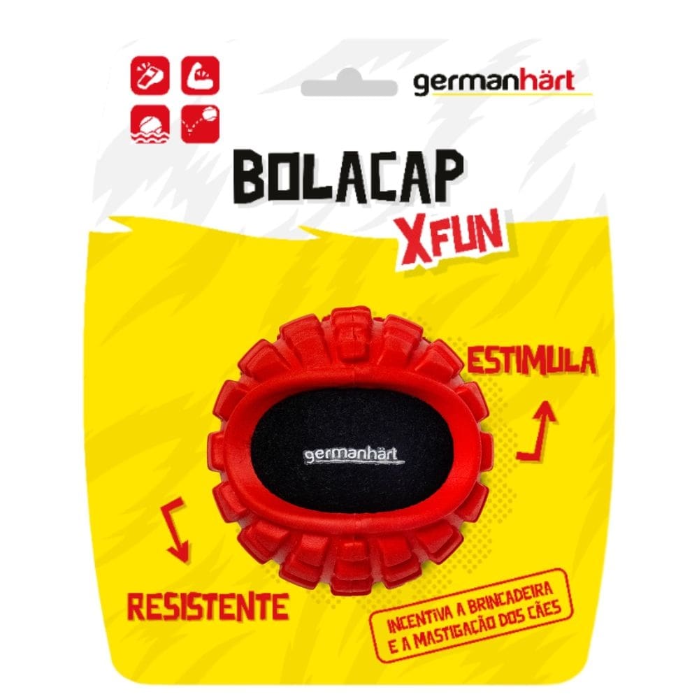 Brinquedo BolaCap Xfun Dual Color Bola de Tênis Com Capa e Apito Para Cães - Germanhart