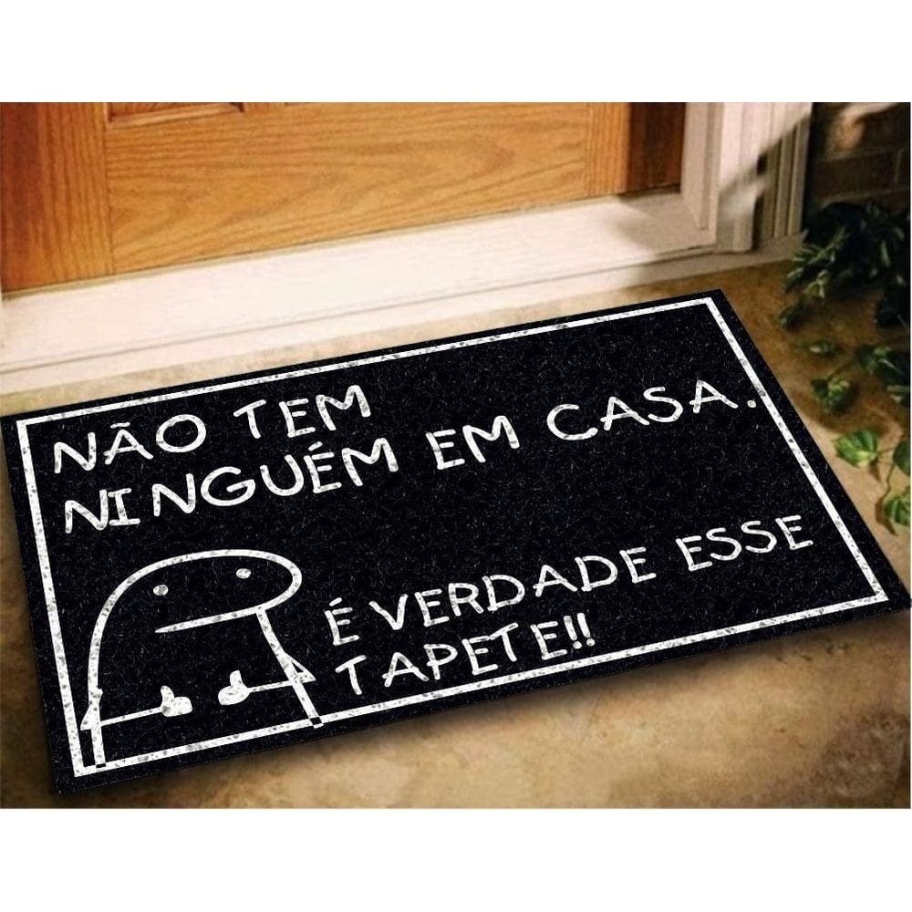 Tapete capacho bento cake 60x40 nao tem ninguem casa entrada