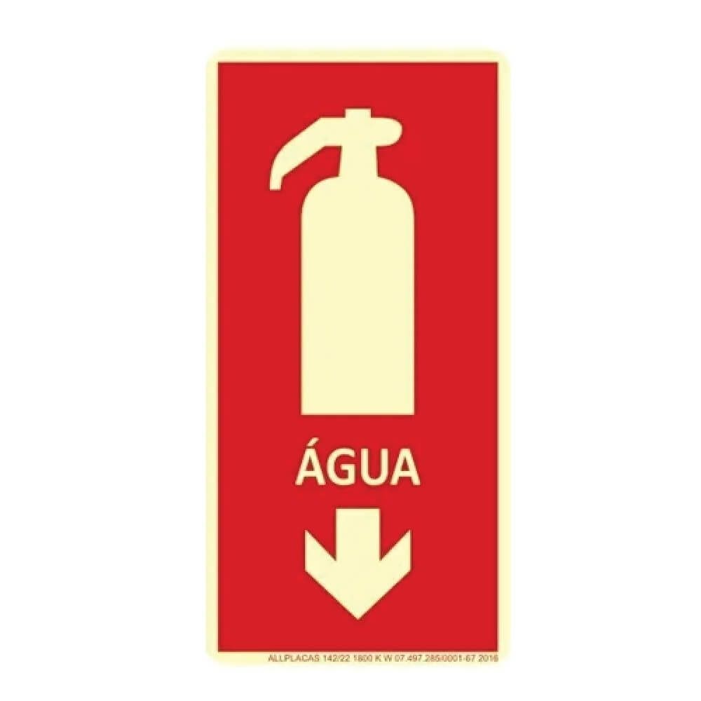Placa E5A - Extintor Água 10cm x 20cm