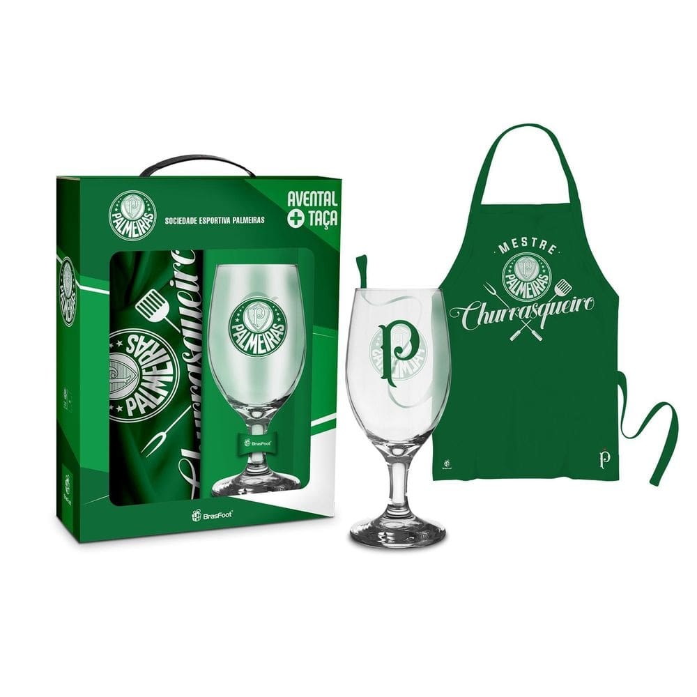 Kit presente taça 330ml com avental - time