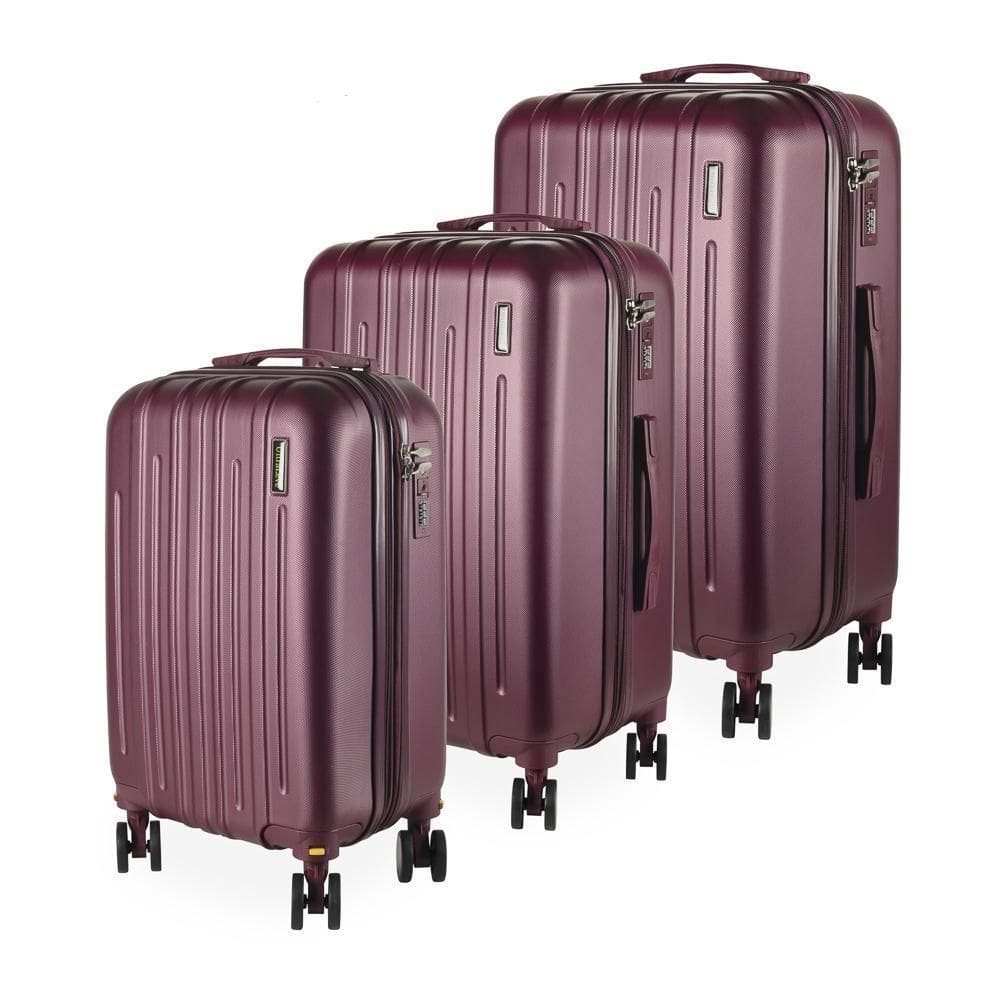 Conjunto 3 Malas 32Kg + 23Kg + 10Kg Expansível Vinho Lisboa
