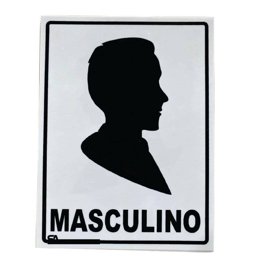 Placa Masculino - 15cm x 20cm