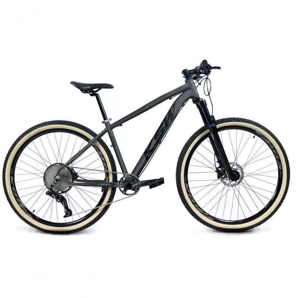 Bicicleta Aro 29 Ksw Xlt 12v Garfo Com Trava 11-50 Grafite 15