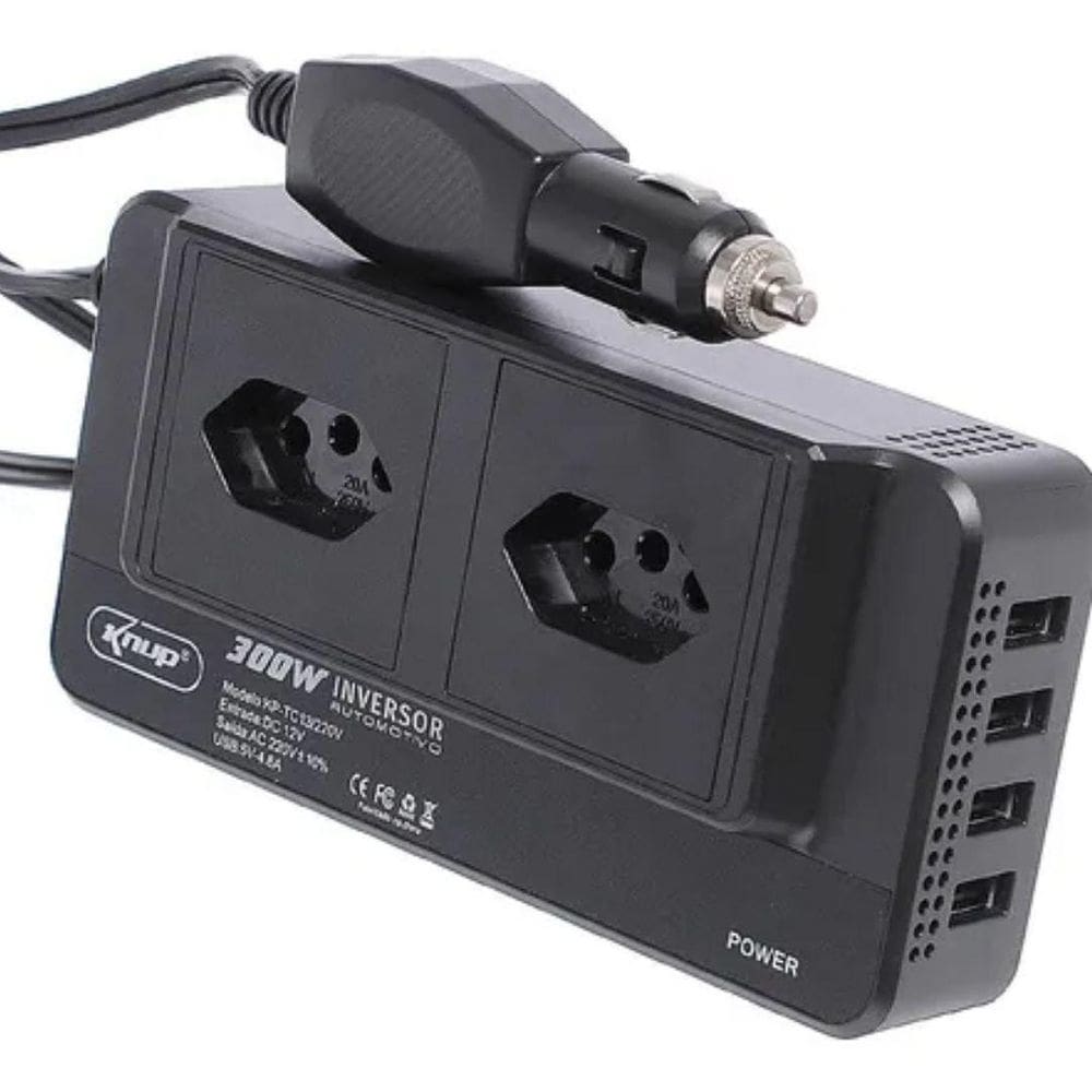 Inversor 12V Para 220V 300W Conversor Tensão E Usb 4 Portas