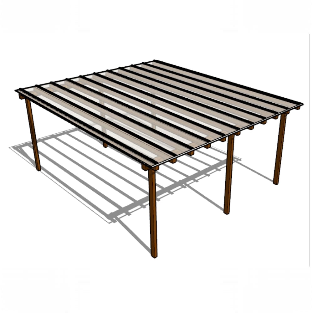 Kit Policarbonato Branco 4mm 5,00m x 6,00m - Perfis Naturais