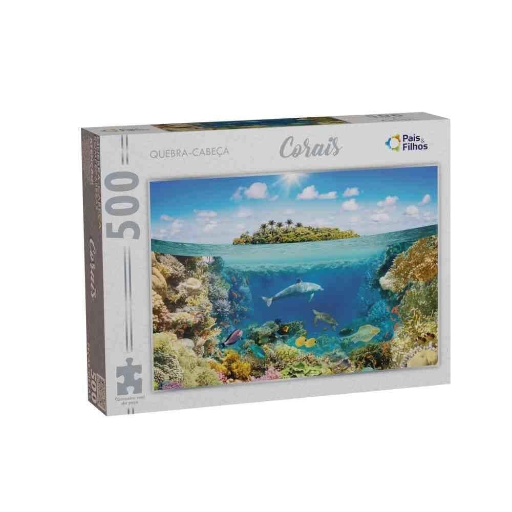Quebra-cabeça - 500 peças - corais - pais e filhos