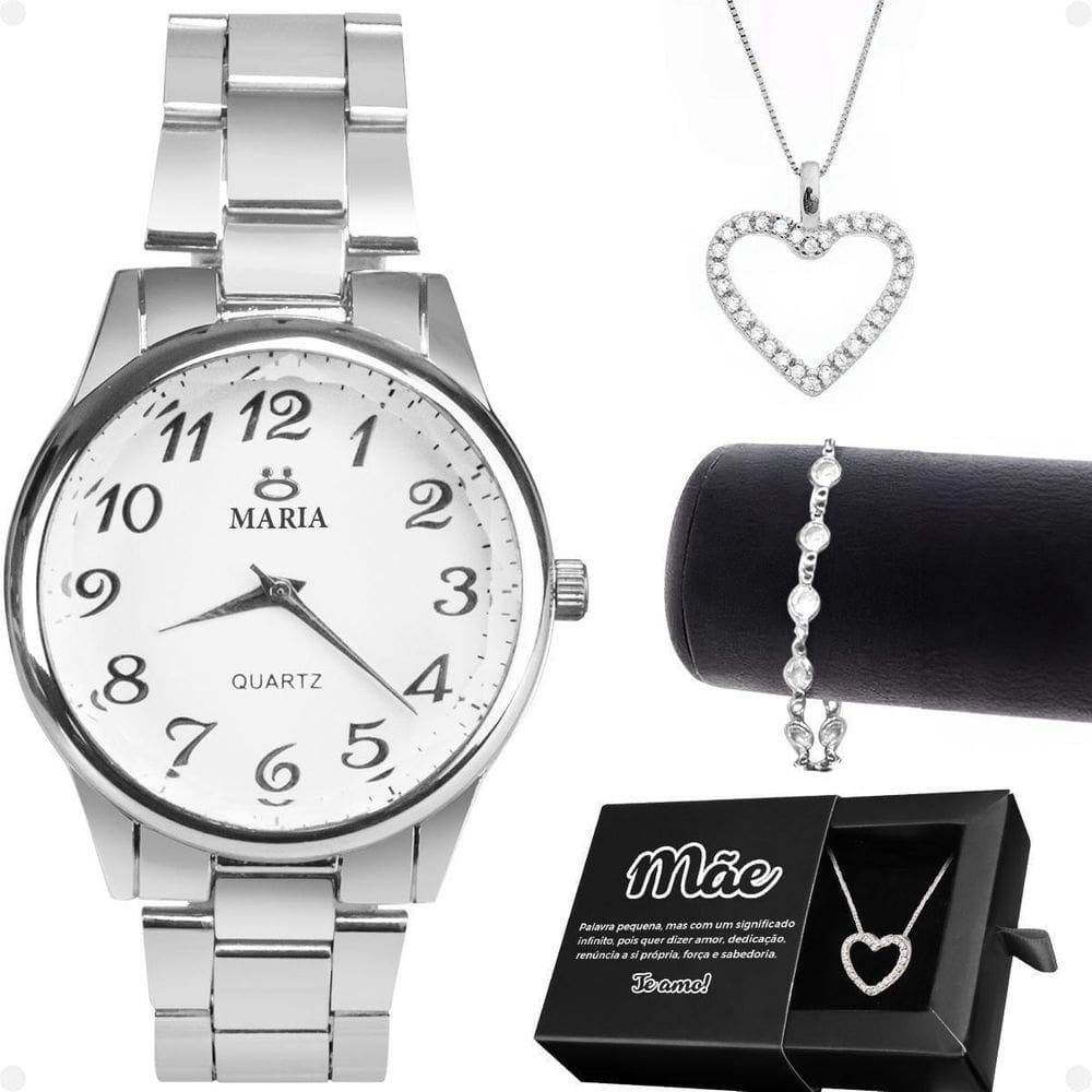 Relogio Feminino Aço Inox + Caixa Qualidade Premium Moda