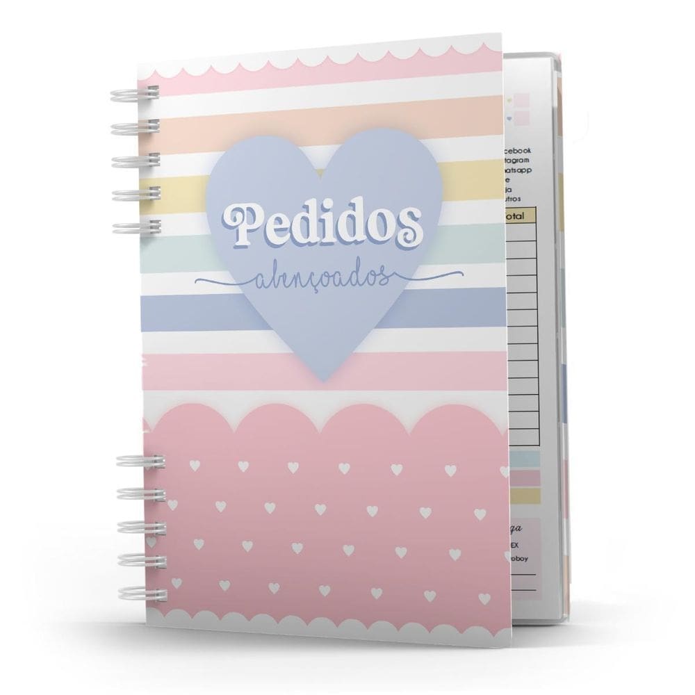 Caderno de pedidos - controle de pedidos - capa dura 206 pgs