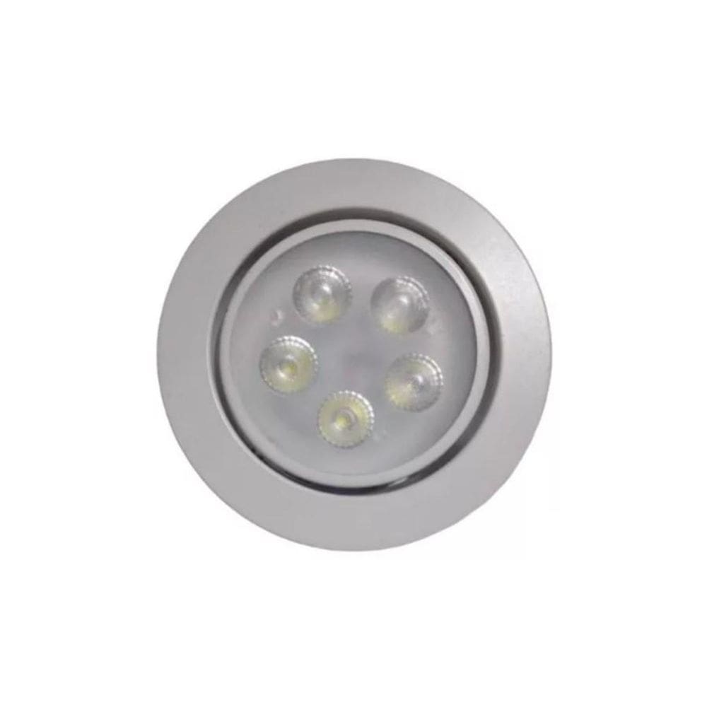 Lâmpada spot led 5w embutir redonda bco quente bivolt