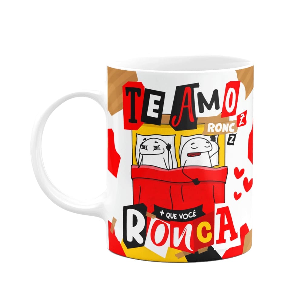 Caneca Flork Namorados - Te amo mais que você ronca