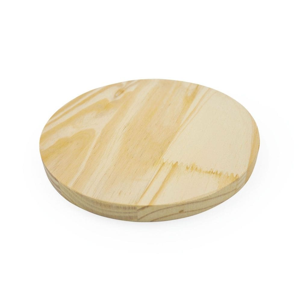 Placa de pinus redonda disco redondo 25x25 madeira natural