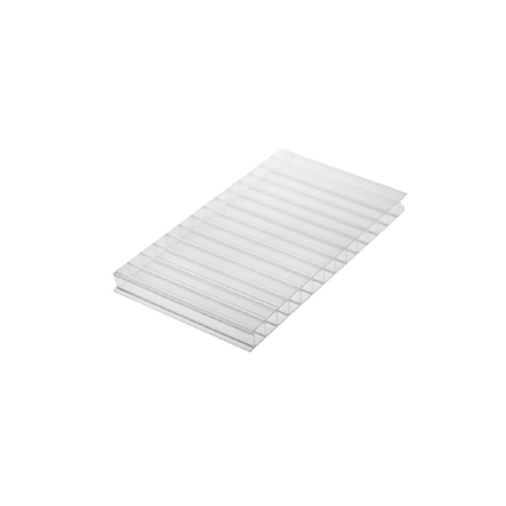 Chapa de Policarbonato Alveolar Cristal 10mm - 2,10m x 6,00m - cortado c/ 3m p/ envio
